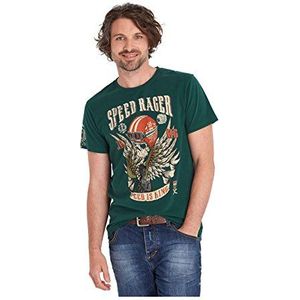 Joe Browns Speed Racer T-shirt voor heren, groen, XXL
