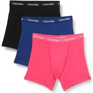 Calvin Klein heren shorts Boxer Slip 3pk, Wildflower, Hideaway Blauw, Blk, L