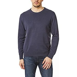 Castle Point Maglione Pullover Maglione da Uomo 100% katoen, girocollo/scollo a V, marineblauw, L