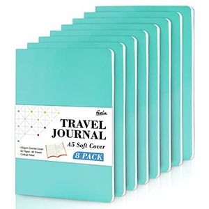 feela 8 Pack Soft Cover Notebooks A5 Gevoerd Journal Notebooks College Geregeerd voor Werk, Gevoerd Reisdagboek voor Vrouwen Mannen, Notitieblok Notitieblok Schoolbenodigdheden Zakelijk Schrijven