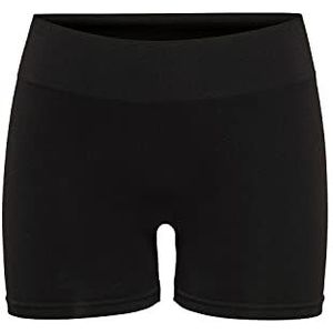 ONLY ONLVICKY Mini-shorts voor dames, set van 2, fitness fietsbroek, onderrok, hotpants, naadloos, kleuren: zwart, maat: L-XL, zwart, L/XL