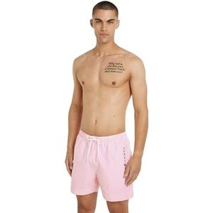 Tommy Hilfiger Heren Medium Trekkoord Streep Ithaca Wit/Botanisch Roze M, Ithaca Wit/Botanisch Roze, M