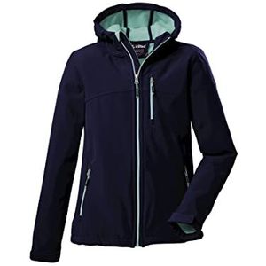 killtec Girl's Softshelljack met capuchon Girls Softshelljacke, dark navy, 152, 37769-000