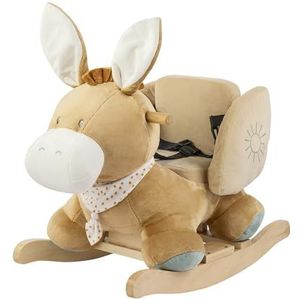 Nattou Rocking Toy Donkey Leo, 59 cm, donker warm beige