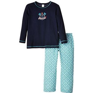 HUBER Jongenspyjama Lg. Open tweedelige pyjama, meerkleurig (Marine 010377), 128 cm