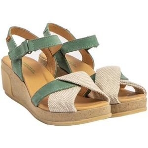 El Naturalista N5038 Leaves damessandalen, jade, maat 40, Jade, 40 EU