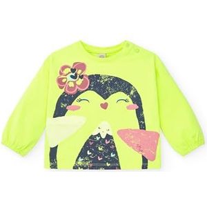Tuc Tuc Neon groen sweatshirt met pinguïndesign voor meisjes uit de Freezy collectie, maat 6 maanden