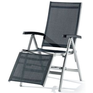 Sieger 985/A-G relaxstoel Bodega, aluminium, kunststof en textiellux-weefsel, grafiet grijs