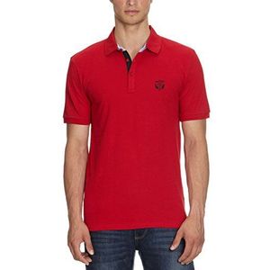 Selected Homme Aro Embroidery S NOOS T poloshirt met korte mouwen, Rood, L