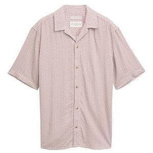 Tom Tailor - Overhemd - Offwhite - Korte Mouwen - Print All-over