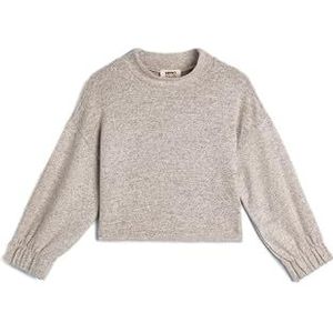 Koton Girls's Basic Sweat Long Sleeve Crew Neck Elastische manchetten Soft Touch Sweatshirt, Beige Melange (bjm), 4-5 Jaar