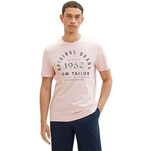 TOM TAILOR Uomini T-shirt 1035549, 32012 - Morning Pink Fine Stripe, S