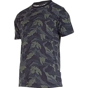 LAHTI PRO Heren T-Shirt | R-Neck | Maat: S | Kleur: Camouflage | Katoen Stretch Ronde hals Regular Slim Fit Casual Top Korte Mouw T-shirt, camouflage, S