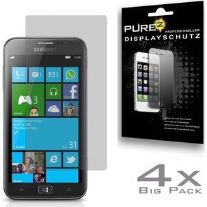 Pure² Protection displaybeschermfolie (verpakking van 4) voor Samsung Galaxy Ativ S i8750 mat