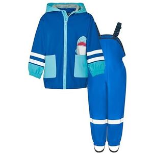 Playshoes Tweedelig regenpak, modderpak, waterdicht, haaiblauw., 104