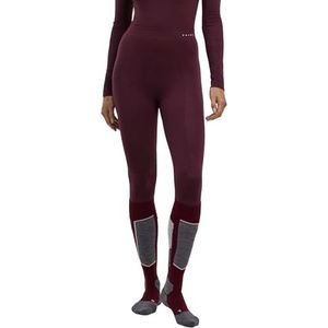 FALKE - Wool-Tech Protective - Dames Broek van Onderlaag - Rood Barolo - 3/4 W Ti Wol - Functioneel Materiaal