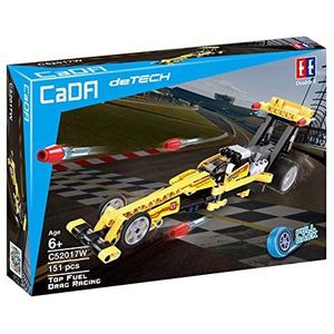 Top Fuel Dragster met terugtrekmotor, 151 delen (compatibel met Lego Technic bijv. 42033), C52017W