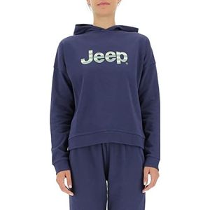 Jeep O102609-A184 J Cropped sweatshirt met capuchon gestreepte print J22W dames Deep Blue XL