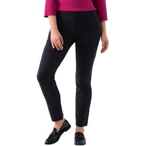 Ulla Popken Bodyformimg Classic Straight Damesbroek, marineblauw, 50W x 32L