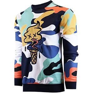 SCREENSHOT Mens Premium Crew Neck Fleece Streetwear Graphic Sweatshirt SIGNATURE F11076-WHITE-3XLarge