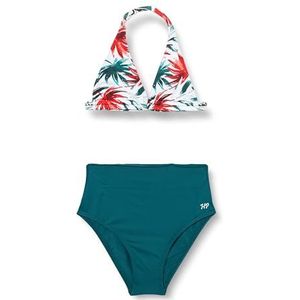 HAUTE PRESSION Tweedelig badpak voor meisjes, bloemenpatroon, X9098, C01, T8A, Meerkleurig, 8-16 ans