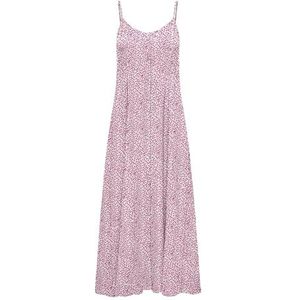 ONLY Dames Onlnova Life Vis Gigi Long Dress AOP, Fuchsia Fedora, L