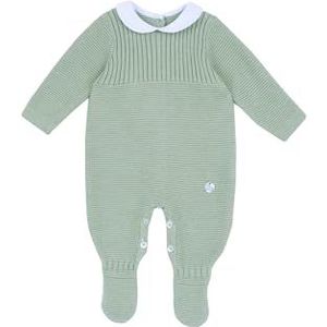 Chicco Rompertje van katoenen tricot met voet, pyjama voor kinderen en pasgeborenen, uniseks, Lichtgroen., 9 Maanden