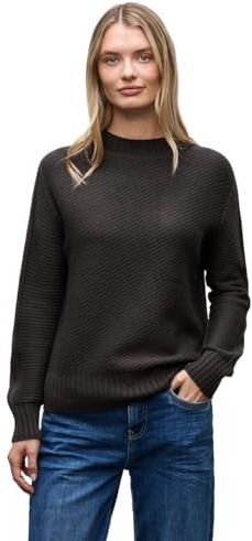 Street One Dames Trui met structuur in Bruin, in size: 34