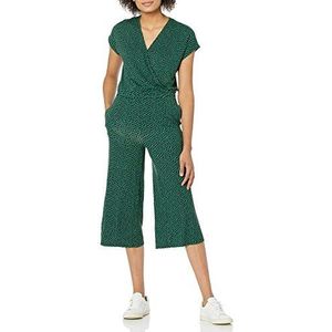 Amazon Essentials Surplice Cropped jumpsuit met wijde pijpen voor dames, Print wolken, XS
