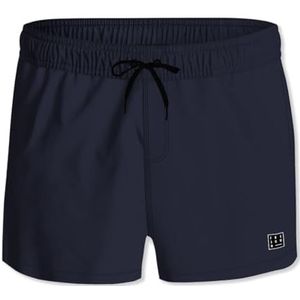 FREEGUN Zwembroek voor heren, strand, zwemshorts, sneldrogend, comfortabel met zakken, Marineblauw, M