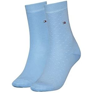 Tommy Hilfiger Vrouwen TH Women 2P DOT Tencel CLSSC Sock, Light Blue, 35/38, lichtblauw, 35/38 EU