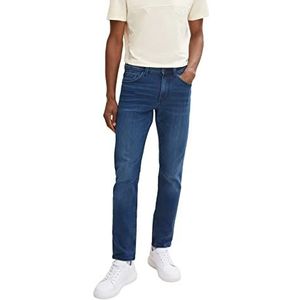 TOM TAILOR jeans heren 10622022 Josh Regular Slim , 10172 - Mid Stone Blue Black Denim , 34W / 34L
