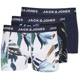 JACK & JONES Jaclouis Trunks 3 Pack Sn, Navy Blazer/Pack: wit - zwart, S
