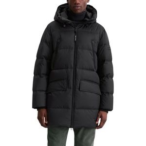 Marc O'Polo - Gewatteerde Jas - Zwart - Korte Pasvorm - Capuchon met Trekkoord