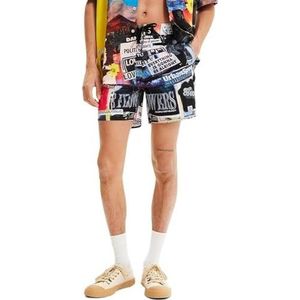 Desigual Heren BAAXIADOR_ARON 2000 Black Man Woven Board Shorts, XXL, zwart, XXL
