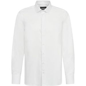 bugatti Herenhemd Kentkraag Lange Mouw Modern Fit, 10-wit, M