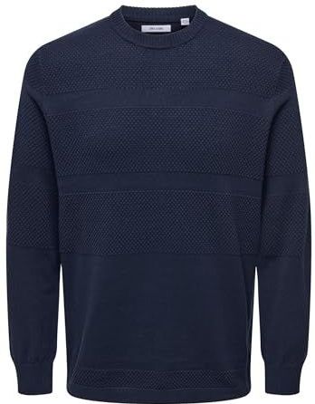Only & Sons - Onsmalik Reg 12 - Trui - Navy Blazer - Regular Fit