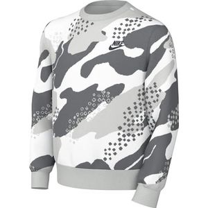Nike FD3172-025 K Club FLC HBR Crew Camo Sweatshirt Unisex Photon DUST/White/Anthracite Maat L