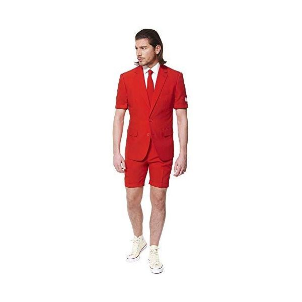 Klik Toevlucht Katholiek OppoSuits Rood pak - maat 36, inclusief bijpassende blazer met korte  mouwen, broek en stropdas | Effen kleur outfits (cadeaus & gadgets) | € 53  bij Amazon.nl | beslist.nl