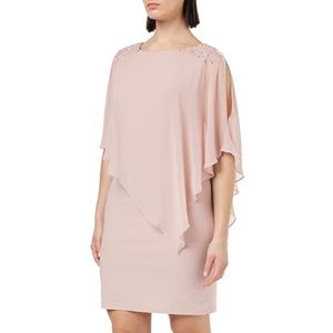 Gina Bacconi Chiffon jurk met kralen voor dames, met kralen, cocktailjurk, Roze, 38