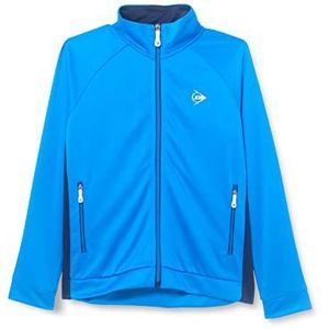 Dunlop Boy's Club Boys Knitted Jacket Tennis Shirt, Blauw/Navy, 140, blauw/navy, 140 cm