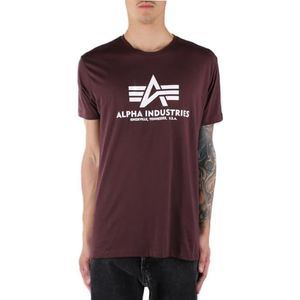 Alpha Industries Basis T-shirt Heren T-shirt Deep Maroon