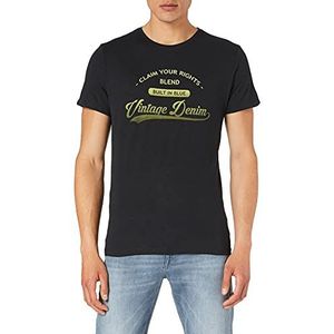 Blend Heren T-shirt, 194007, zwart, S
