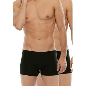 LOVABLE Stretch Cotton Lp boxershorts (verpakking van 2 stuks) voor heren - zwart - Small