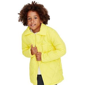 TRENDYOL Jongens Heren Regular Dubbele rijen Plain Geweven Winterjas Coat, geel, 3–4 Jahre