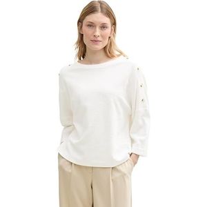 TOM TAILOR T-shirt voor dames, 10315 - Whisper White, XXL