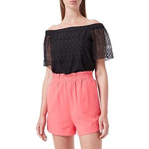 ONLY Onlcaro Hw Pb Linen Blend PNT Shorts voor dames, Calypso Coral, M