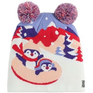 Spyder Pinguïn Dubbele POM Hoed, Meisjes, Multi, M/L