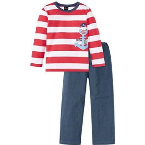 Schiesser Jongenspyjama Maritiem Lange tweedelige pyjama, rood (500), 116 cm