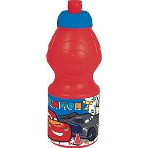 ALMACENESADAN 1074 Disney Cars Waterfles, inhoud 400 ml, herbruikbaar, BPA-vrij, ideaal voor elke gelegenheid